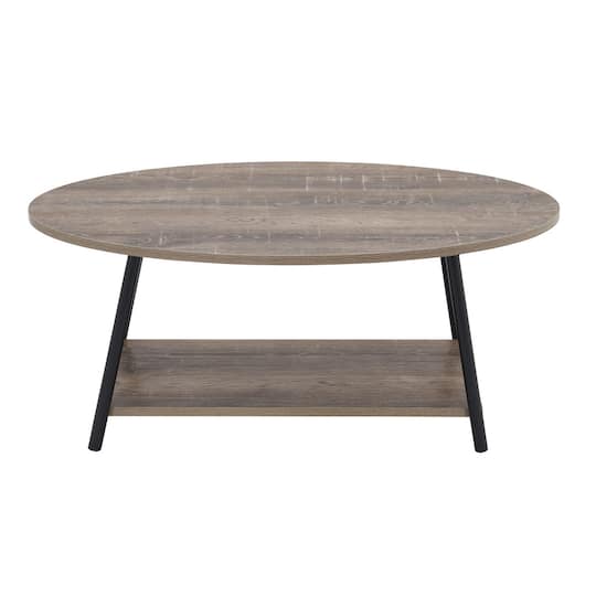 Household Essentials 39" Jamestown Oval Coffee Table